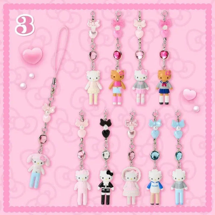[BUNJANG] Sanrio Closet Collection 10-Item Bundle Set / 급처)산리오 헬로키티 클로젯 스트랩 키링 풀세트