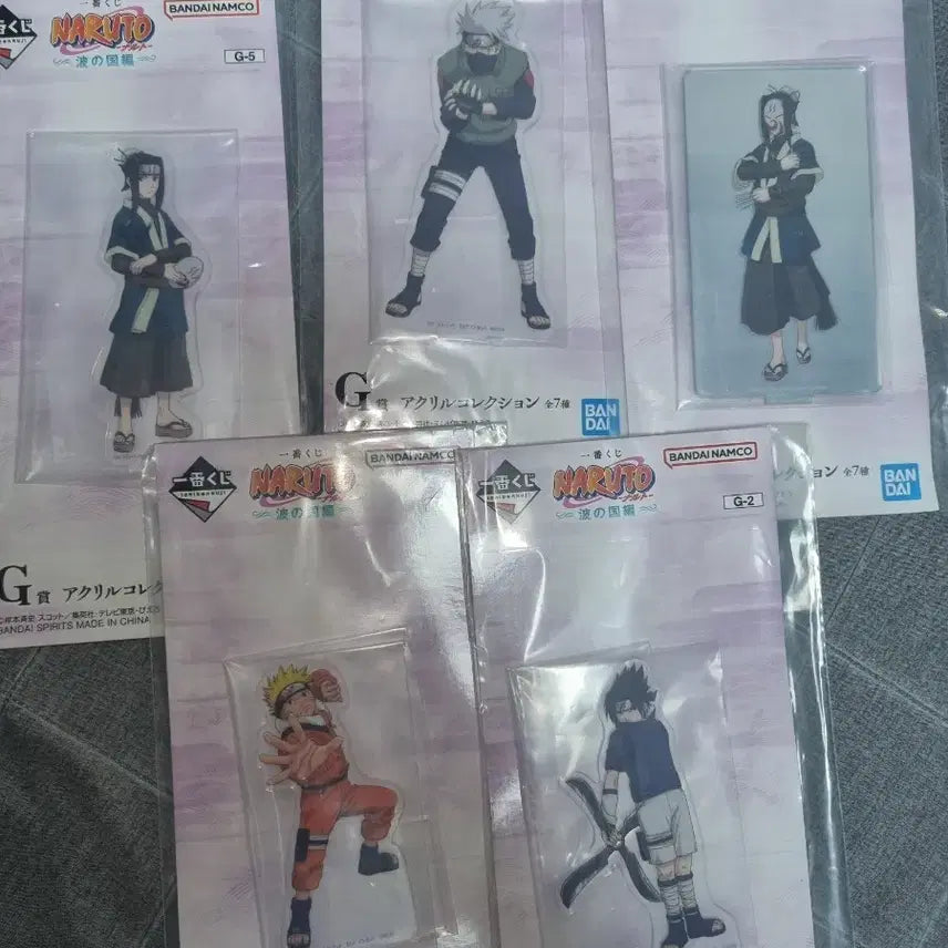 [BUNJANG] Naruto Ichiban Kuji Wave Country Acrylic Figure Set (5 Pieces, Sealed) / 나루토 제일복권 파도나라 아크릴 피규어 5개 미개봉 새상품