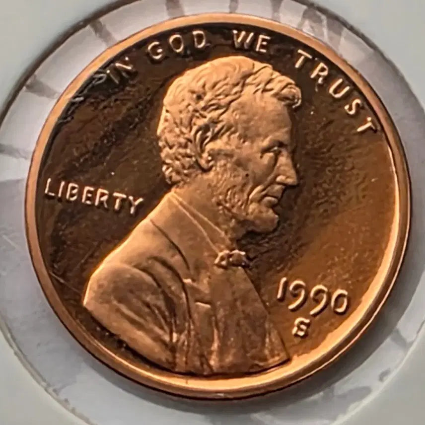 [BUNJANG] 1990-S Lincoln Cent "S" Mint Proof Uncirculated Penny / 링컨 1센트 1990_S 년도 푸르프 미사용 페니
