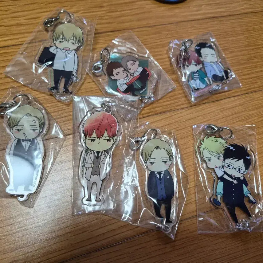 [BUNJANG] Yonedakou 10th Anniversary Cafe Goods Set of 7 Keyrings / [판매완료]지새날, 요네다코우 10주년,카페굿즈 등 키링 7종 세트