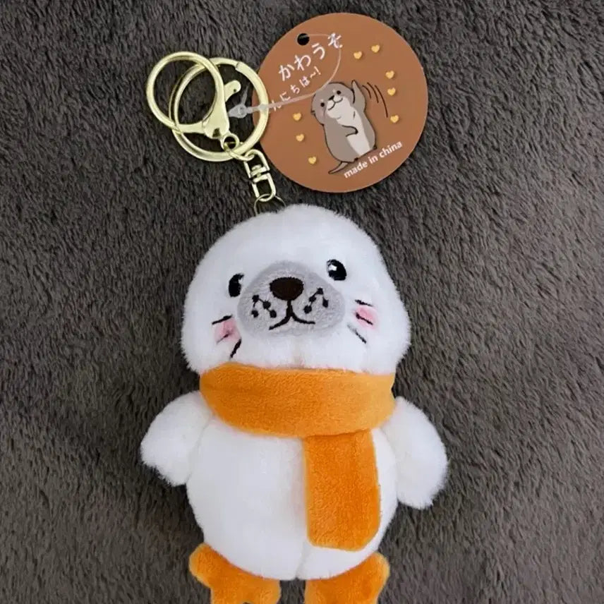 [BUNJANG] Otter Scarf Doll Keychain / 카와우소 목도리 인형 키링 수달 물개