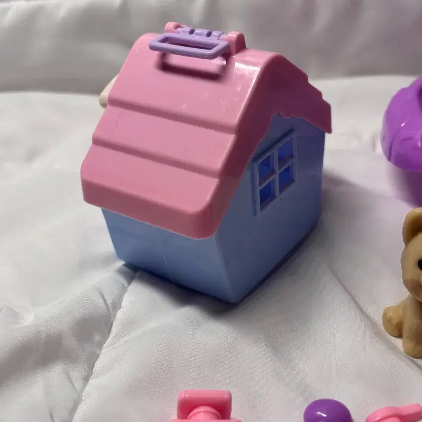 [BUNJANG] Dog Figure Bath House Toy Bundle Set / 강아지 피규어 목욕 집 장난감 일괄