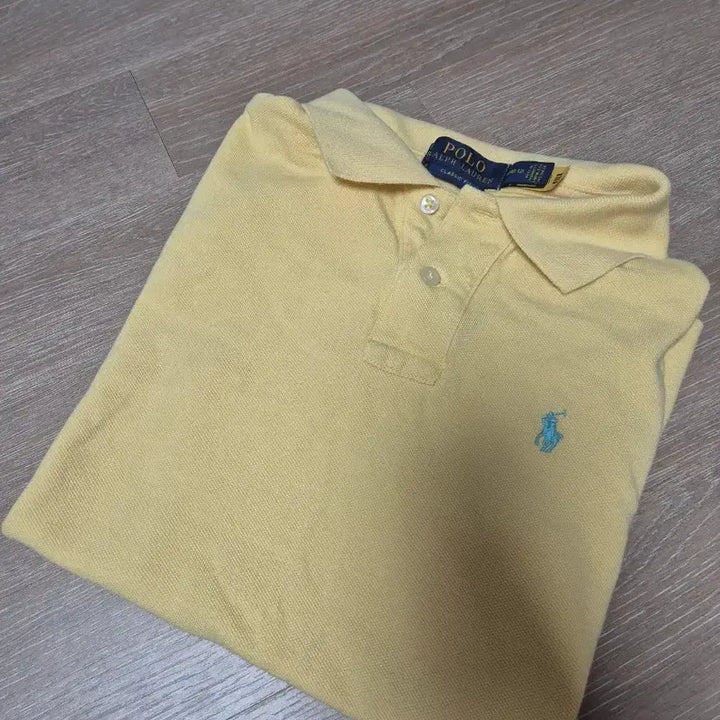 [BUNJANG] Polo Kids Yellow Short Sleeve Polo Shirt (M 10-12) / 폴로 노란 키즈 카라티 (M 10-12)