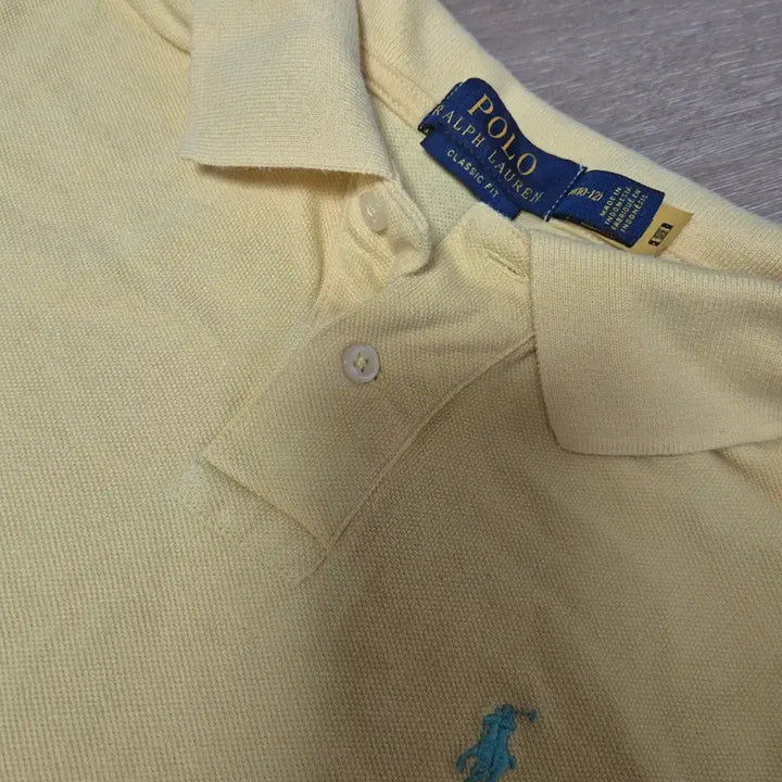 [BUNJANG] Polo Kids Yellow Short Sleeve Polo Shirt (M 10-12) / 폴로 노란 키즈 카라티 (M 10-12)
