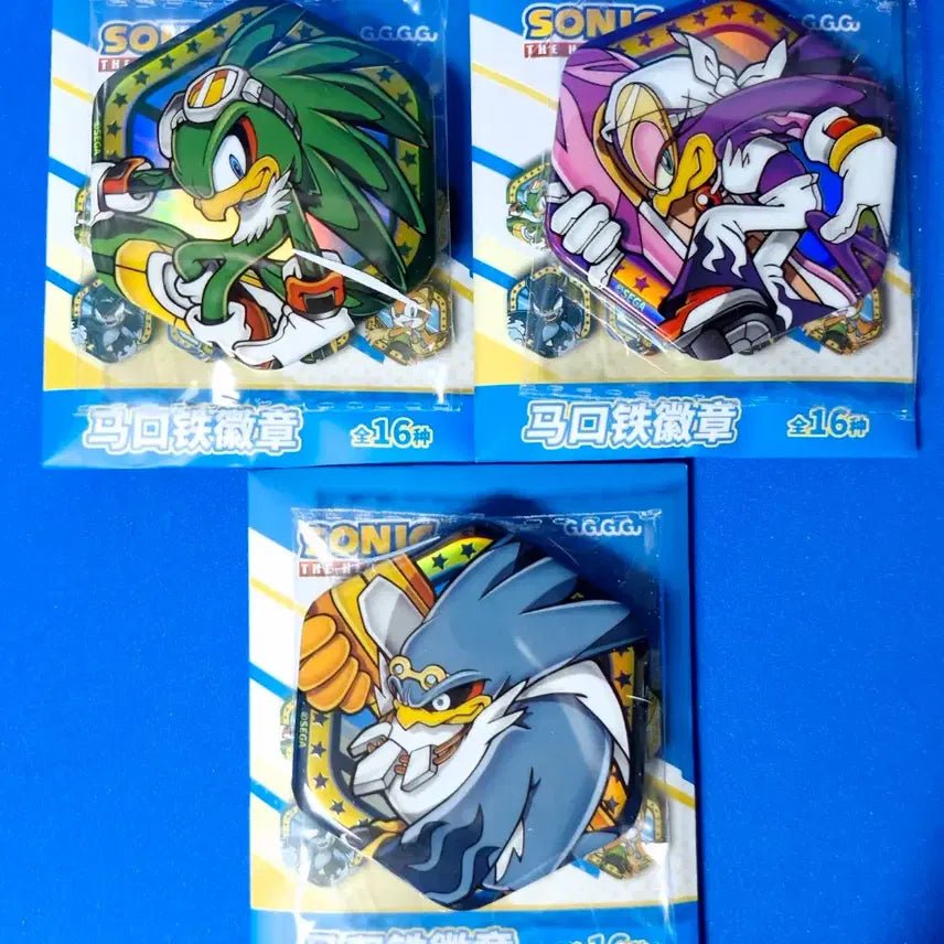 [BUNJANG] Sega Sonic Babylon Rouge Holo Can Badge / 소닉 바빌론 도적단 제트 웨이브 스톰 캔뱃지 공식 굿즈 세가
