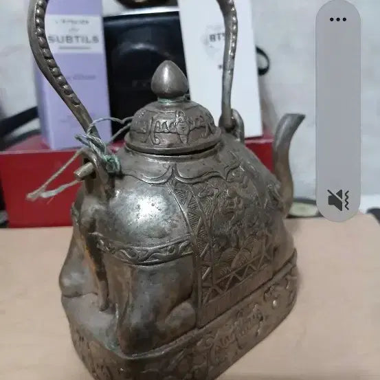 [BUNJANG] 17cm Brass Elephant Teapot / 14    17센치 백동재질코끼리주전자