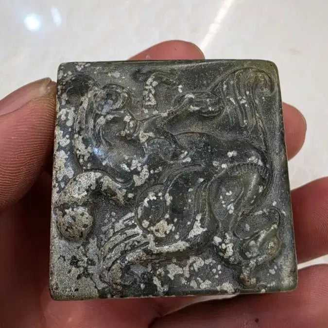 [BUNJANG] Gogangok Jade Dragon &amp; Phoenix Seal / 고옥에강옥 비취 용봉문 옥쇄 0528