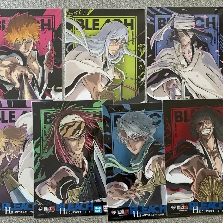 [BUNJANG] Bleach 20th Anniversary Poster Set (7 Types) / 미개봉 블리치 제일복권 20주년 포스터 7종