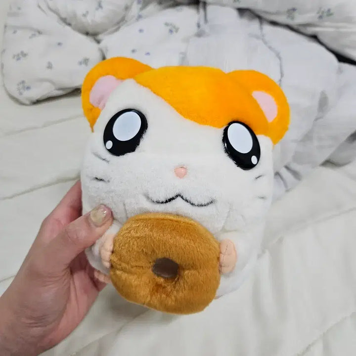 [BUNJANG] Hamutaro Donut Hamtaro Stuffed Toy / 일본 정품 고전 햄토리 인형 새상품