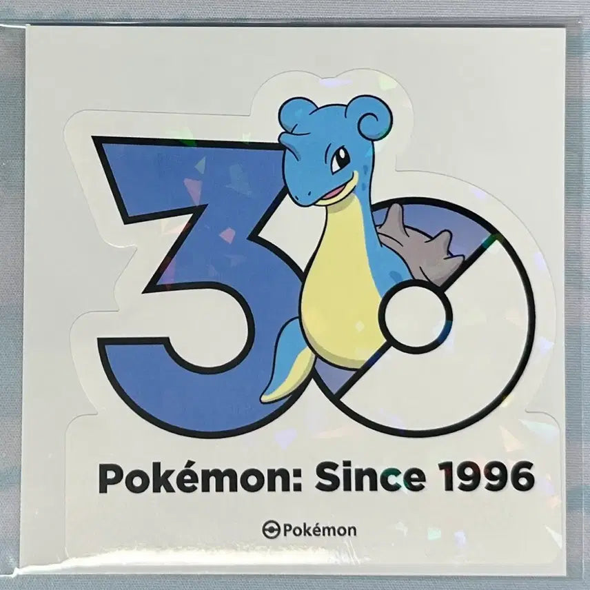 [BUNJANG] Pokemon 30th Anniversary Lapras Logo Sticker / [포켓몬 30주년 기념 로고스티커]라프라스
