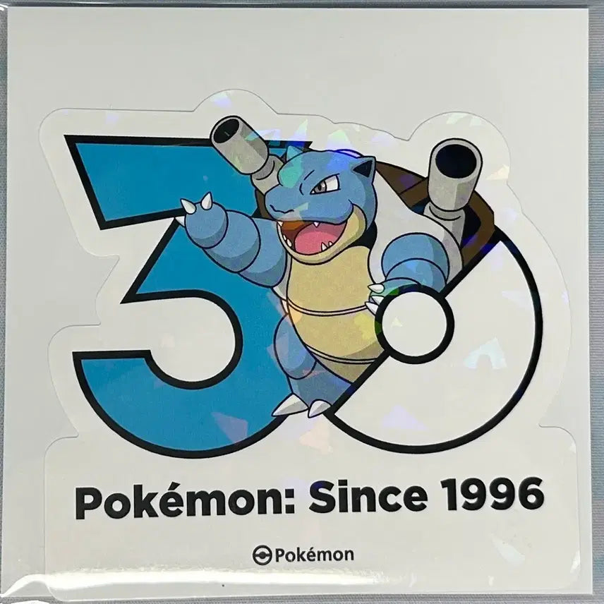 [BUNJANG] Pokemon 30th Anniversary Lapras Logo Sticker / [포켓몬 30주년 기념 로고스티커]거북왕