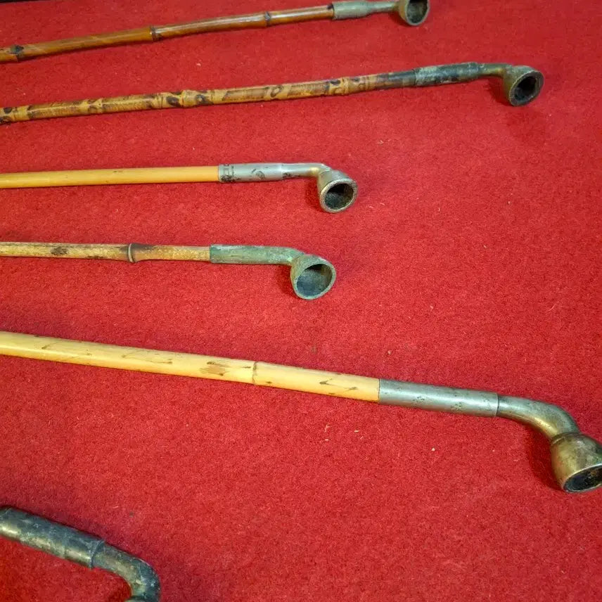 [BUNJANG] Set of 6 Bamboo Stem Pipes / 실사용하던 죽절 곰방대 6점