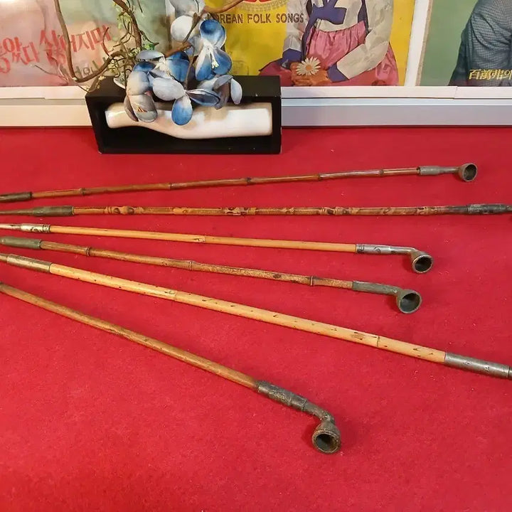 [BUNJANG] Bamboo Pipe Set (6 pieces) / 실사용 하던 죽절 곰방대 6점