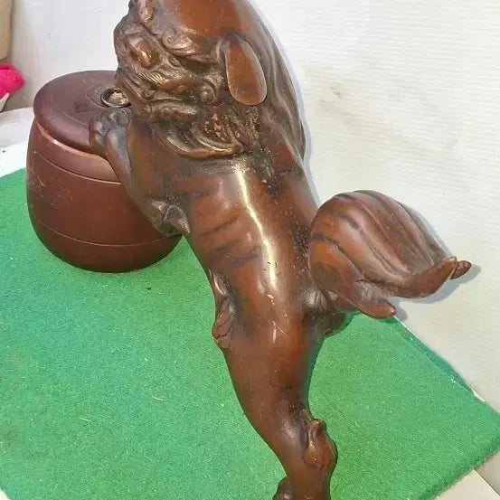 [BUNJANG] Brass Haechi Sculpture (41cm) / 황동 해태조각41센치가격조정