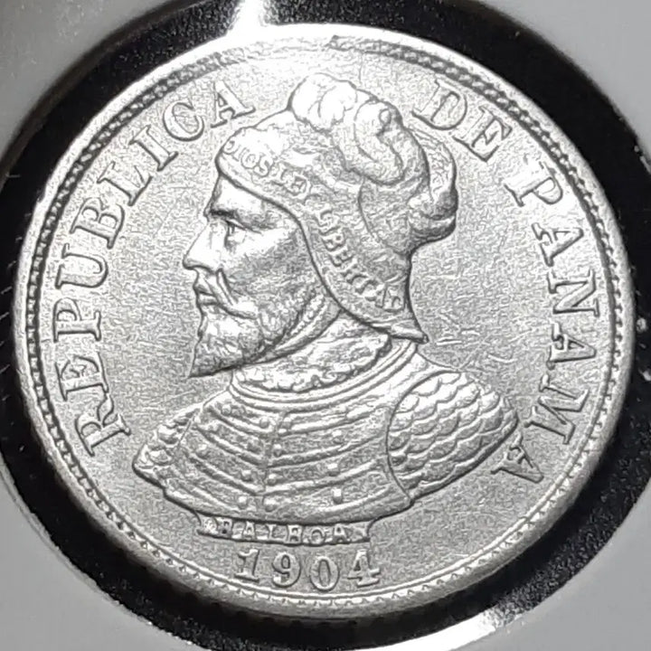 [BUNJANG] Panama 1904 5 Centesimos Silver Coin - Uncirculated / [은화] 파나마 미사용- 1904년 5센테시모스.외국주화 주화 화폐 동전