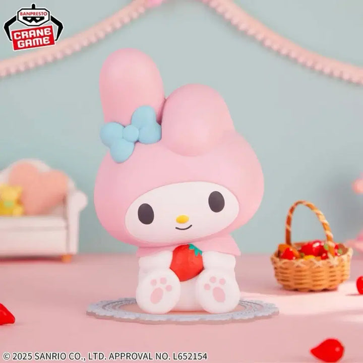 [BUNJANG] Sanrio Characters My Melody Strawberry Sofubi Mate Figure / 마이멜로디 딸기 피규어 산리오캐릭터즈 마멜 소프비메이트