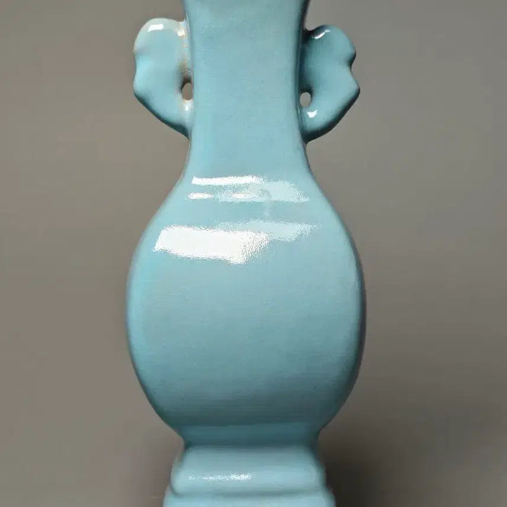 [BUNJANG] Song Yeo Yo Celadon Twin Horn Vase Antique Chinese Porcelain / 송 여요 청자 쌍이각병 중국도자기 골동품 고미술품 수집품