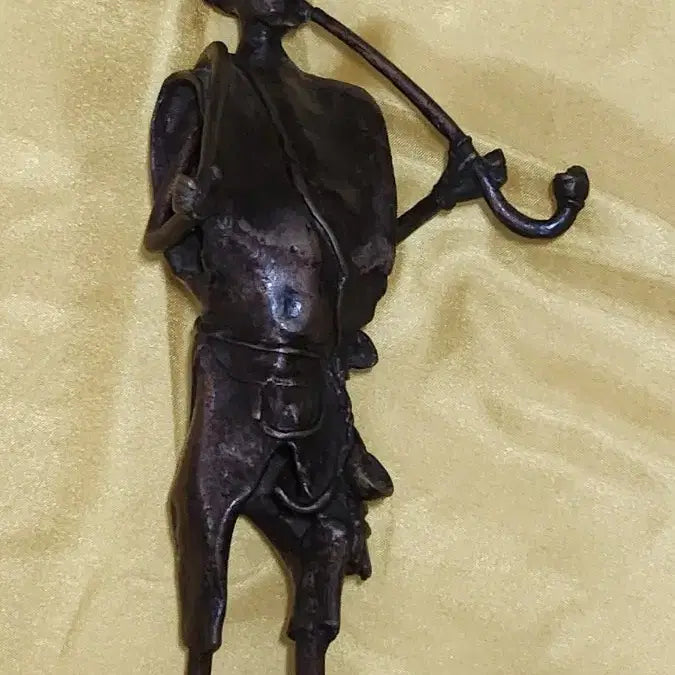 [BUNJANG] Bronze "Jangjuk" Figure, Arab/Middle Eastern Style / 청동 장죽 한량 인물상 작품
