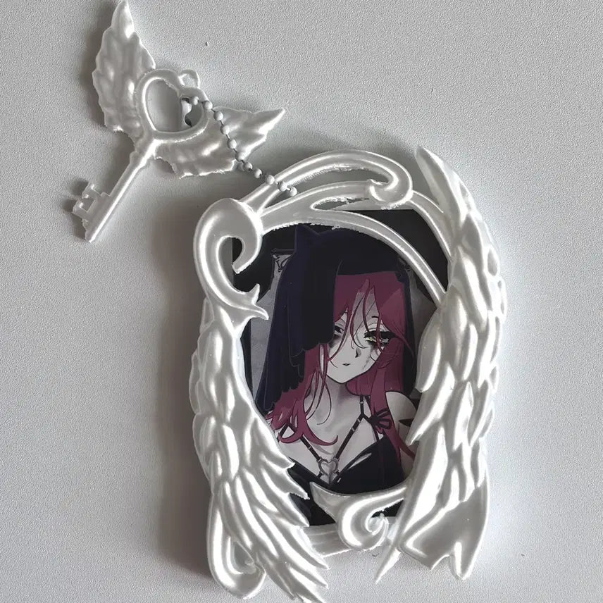 [BUNJANG] Angel Core 3D Photocard Holder Glossy Keyring / 천사 날개 3D 포카홀더 유광 키링 엔젤코어