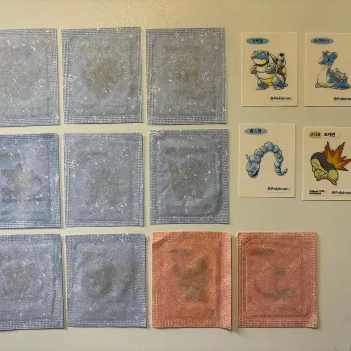 [BUNJANG] Pokemon Pichu 30th Anniversary Sealed Stickers Bundle / [반택포]포켓몬 띠부씰 일괄(총 19장)