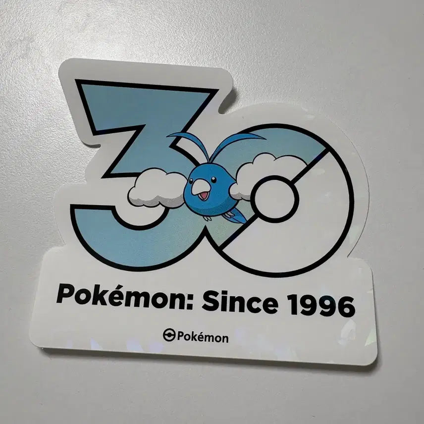 [BUNJANG] Pokemon 30th Anniversary Pabico Logo Sticker / 포켓몬 30주년 파비코 로고스티커 올리브영