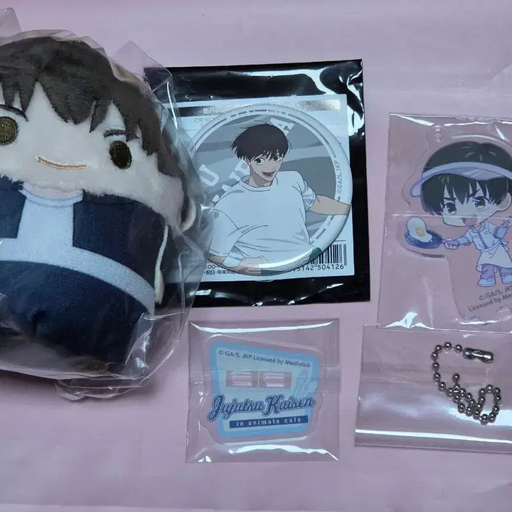 [BUNJANG] Jujutsu Kaisen Yū Hayabara Animate Jujucafe Acrylic Stand &amp; Can Badge Set / 주술회전 애니메이트 쥬쥬카페 하이바라 세트 (아크릴스탠드 후와 캔뱃지)