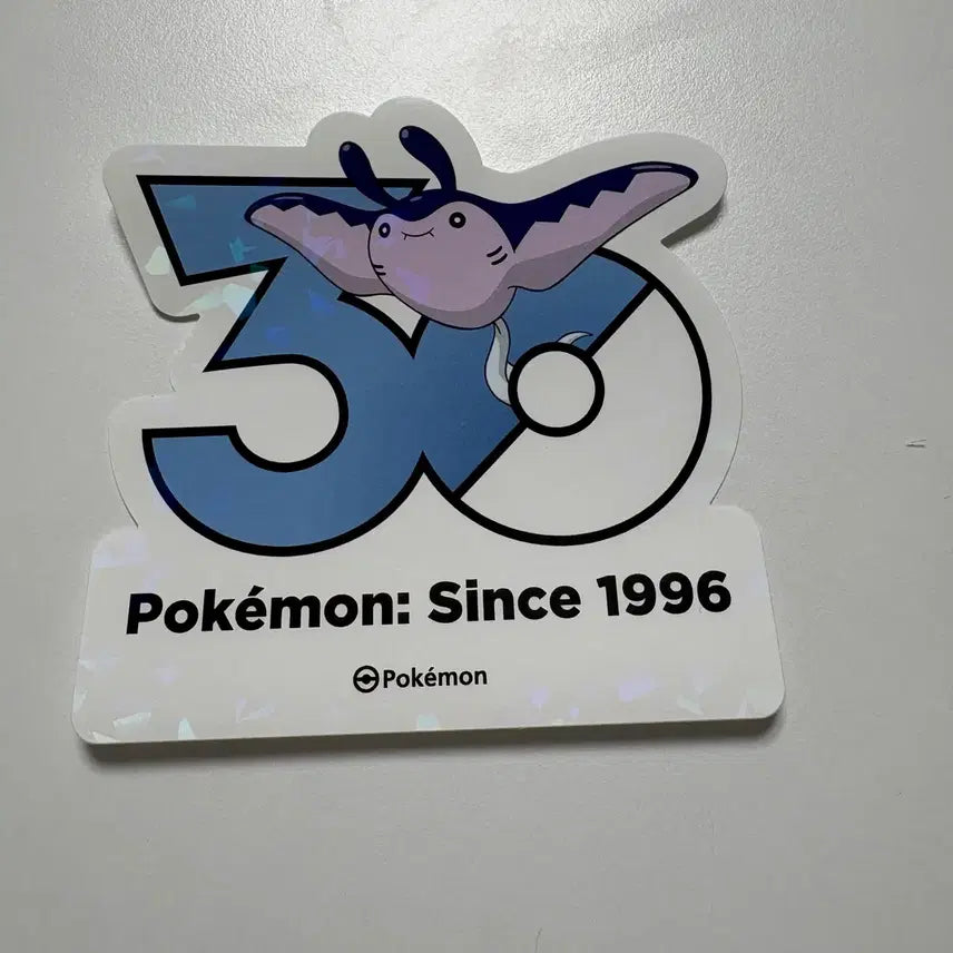 [BUNJANG] Pokemon 30th Anniversary Mantine Logo Sticker / 포켓몬 30주년 만타인 로고스티커 올리브영