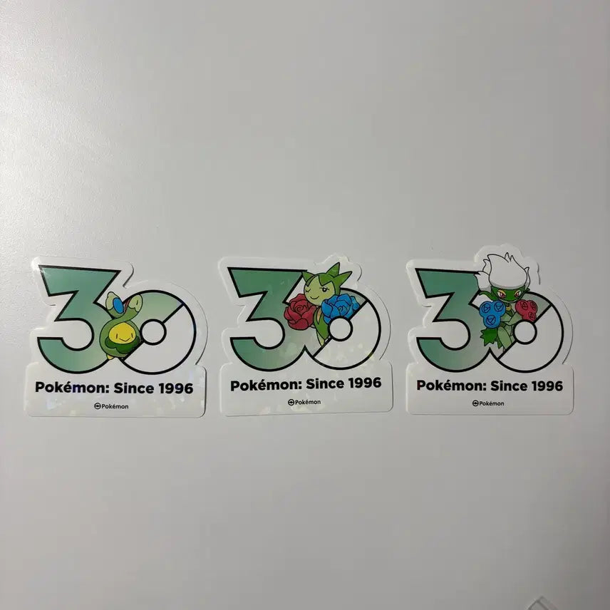 [BUNJANG] Pokemon 30th Anniversary Roselia, Roserade Logo Sticker Set / 포켓몬 30주년 꼬몽울+로젤리아+로즈레이드 로고스티커 올리브영