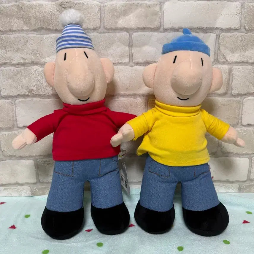 [BUNJANG] Pat &amp; Mat Medium Doll Set with Bonus Keychain / @키링 증정이벤트@ 패트와 매트 중형인형 세트