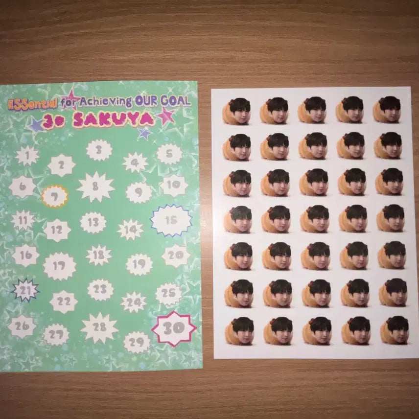 [BUNJANG] NCT WISH Sakuya 30 Days Chart Sticker / 엔시티 위시 사쿠야 30쿠야 목표차트 스티커 소금니