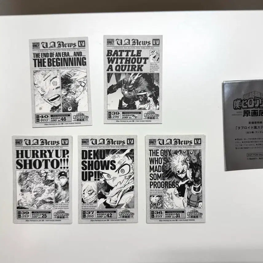 [BUNJANG] My Hero Academia Original Art Exhibition Exclusive 5-Piece Set / 나히아 히로아카 원화전 특전 5종 세트