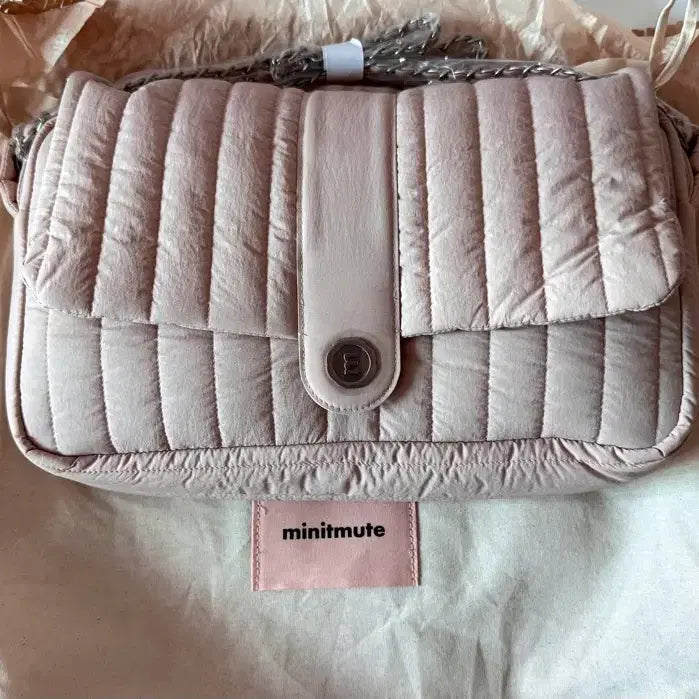 [BUNJANG] Minuit Mute Soft Chain Pale Pink Bag / 새상품/실사0) 미닛뮤트 소프트 체인 페일핑크 soft chain