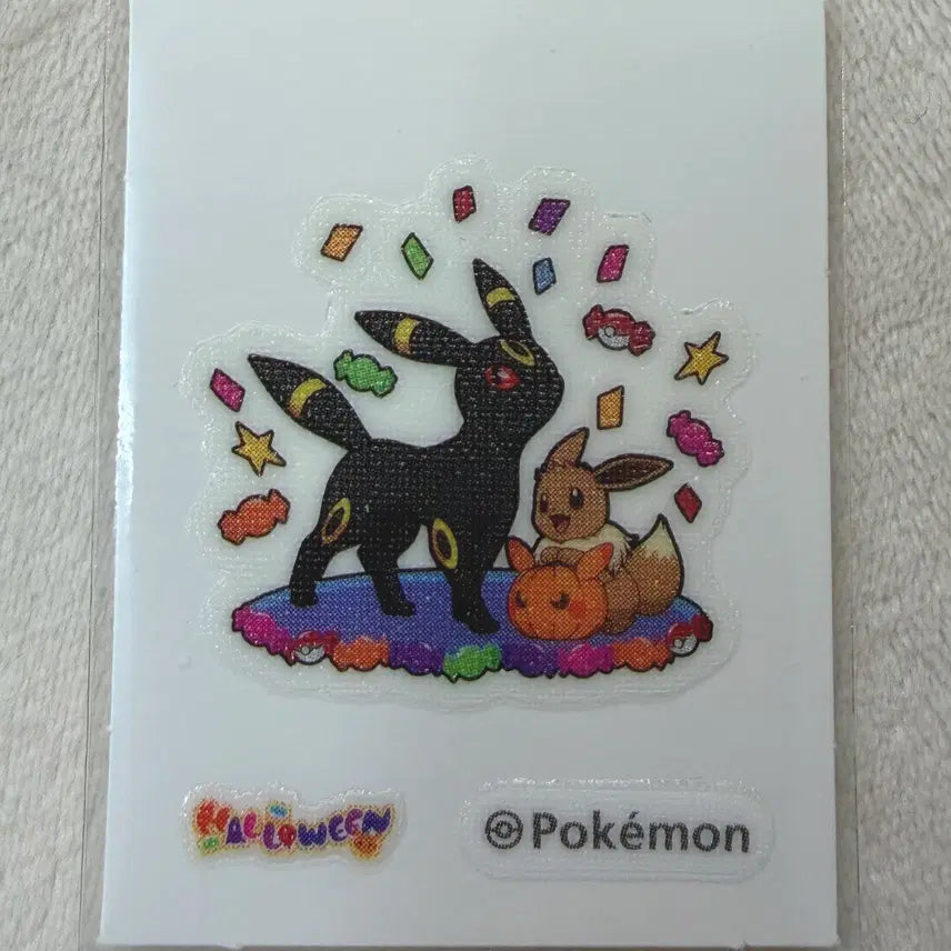 [BUNJANG] Umbreon Halloween Glow-in-the-Dark Pokémon Sticker / 이브이 블래키 야광 할로윈 포켓몬 띠부띠부씰