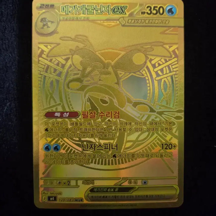 [BUNJANG] Pokemon Card Mega Blastoise EX Gold Rare / 포켓몬 카드 메가개굴닌자 EX mur