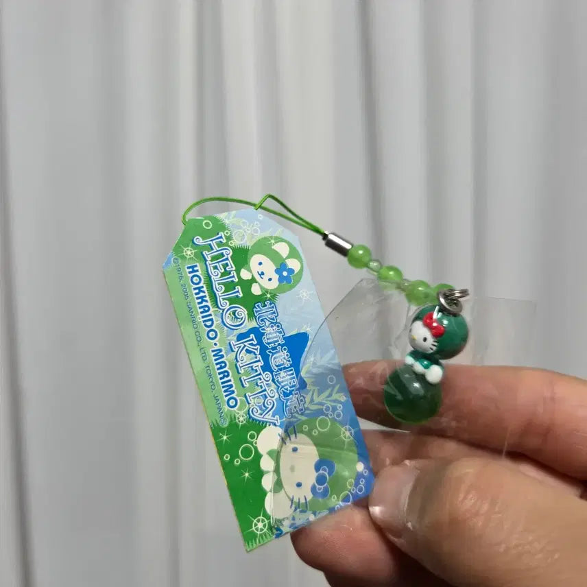 [BUNJANG] Vintage Sanrio Marimo Hello Kitty Strap Charm / 빈티지 토이 캐릭터 굿즈 고전 만화 인형 산리오 마리모 헬로키티 스트랩