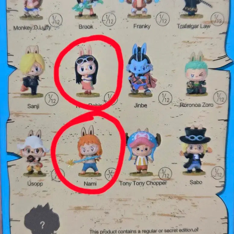 [BUNJANG] Labubu One Piece Nami &amp; Robin Figure Set / 정품) 라부부 원피스 피규어
