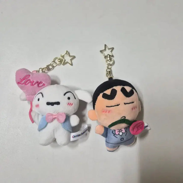 [BUNJANG] Crayon Shin-chan &amp; Shiro Keyring Set / 짱구 흰둥이 키링 세트