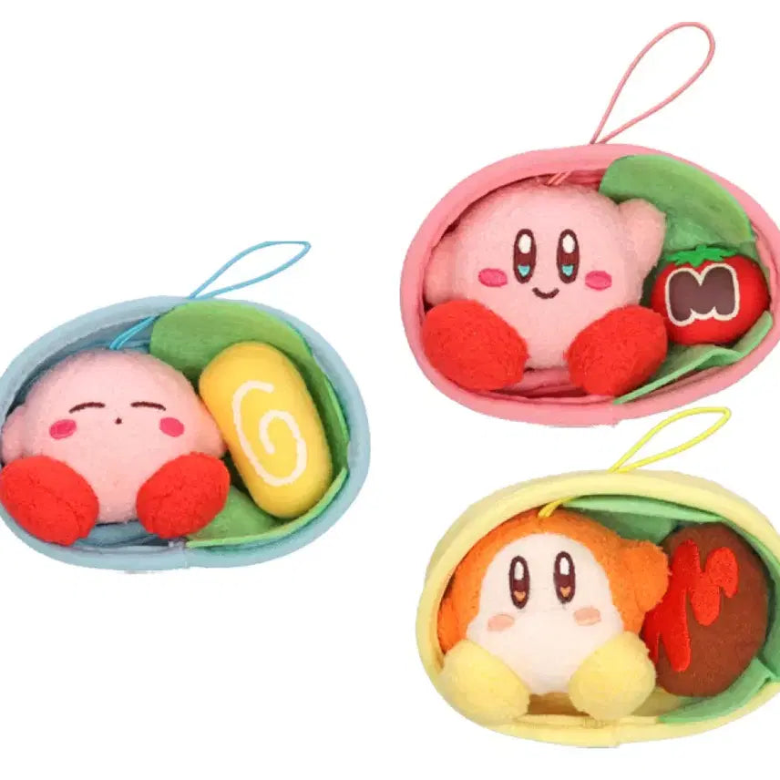 [BUNJANG] Kirby Waddle Dee Fry Plush + Lunch Box Mascot 2종 Bundle Set / 웨이들디 후라이 인형+도시락 마스코트 2종 일괄 별의 커비