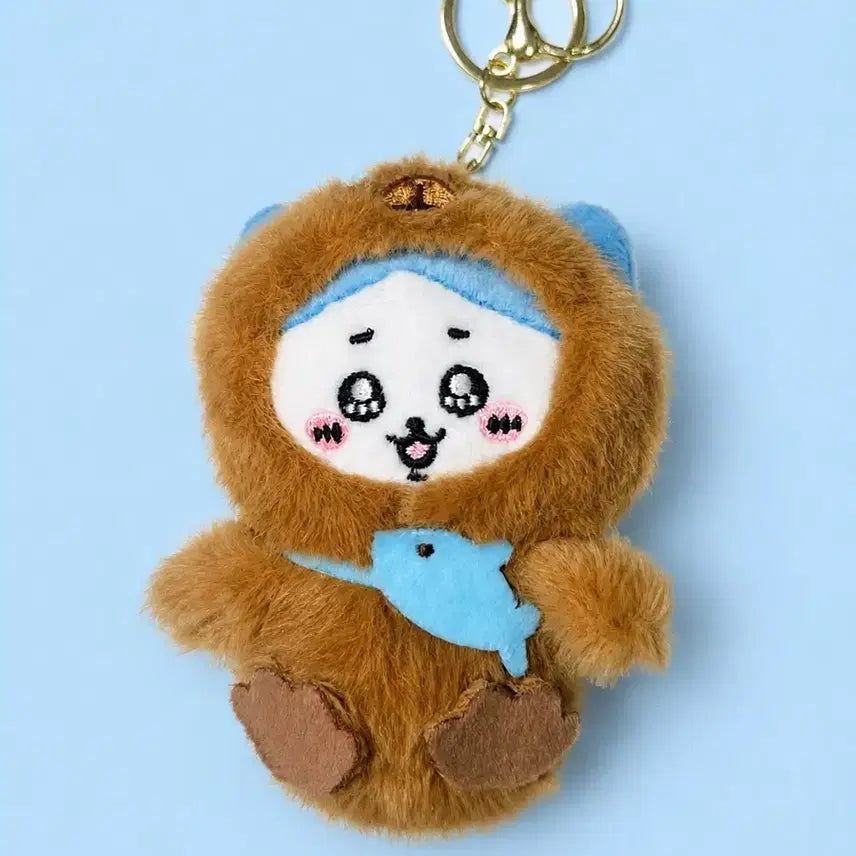 [BUNJANG] Chiikawa Beaver Hachiware Plush Keychain / 새상품) 치이카와 비버 하치와레 인형 키링