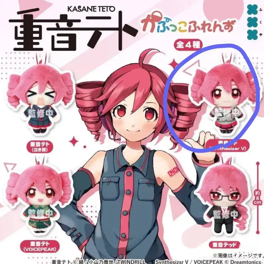 [BUNJANG] Kasane Teto Kapuko Friends Gacha Plush Doll / 카사네 테토 카푸코 프렌즈 가챠 인형 누이구루미