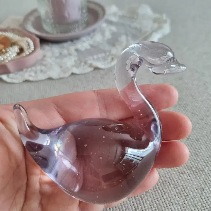 [BUNJANG] Vintage Glass Swan Paperweight/Objet / [할인상품]빈티지 글라스 문진/오브제