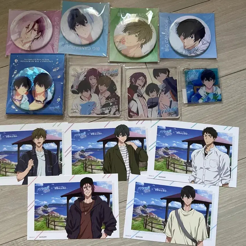 [BUNJANG] Free! Anime Merchandise Can Badge, Acrylic, Photocard / 프리 free! 굿즈 캔뱃지 아크릴 포토카드