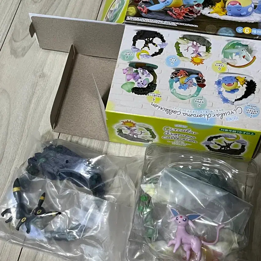 [BUNJANG] Pokemon Eevee/Umbreon Diorama Figure Collection Set / 포켓몬 디오라마 에브이 블래키 뮤 피규어