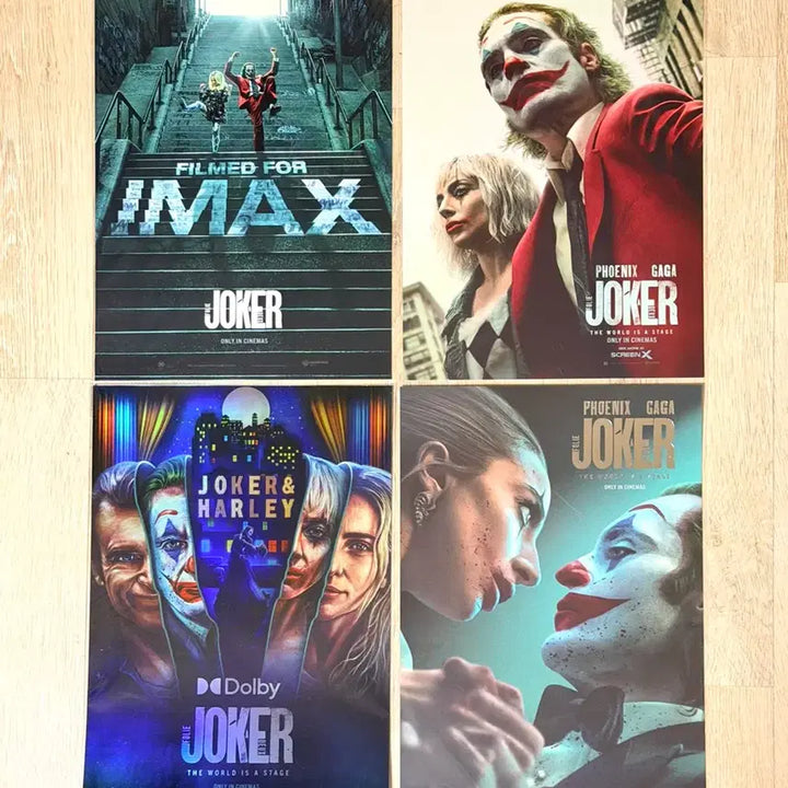 [BUNJANG] Joker 2 Special Theater Poster Set (IMAX, ScreenX, Dolby Cinema, Early Bird) / <조커2> 특별관 포스터 4종 -IMAX+SX+돌비+얼리버드- 일괄 판매
