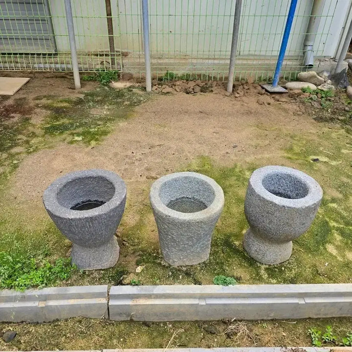 [BUNJANG] Small Stone Mortar Set (3 pcs) / 소형 돌절구 3개