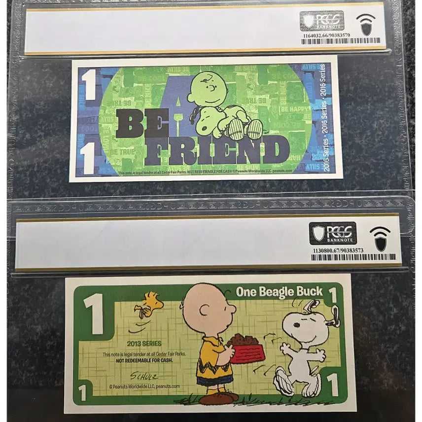 [BUNJANG] Snoopy 1 Dollar Coin Set (2 Types, Graded) / *상품번호-가1221*미국 Snoopy 1dollar정품 2종 일괄
