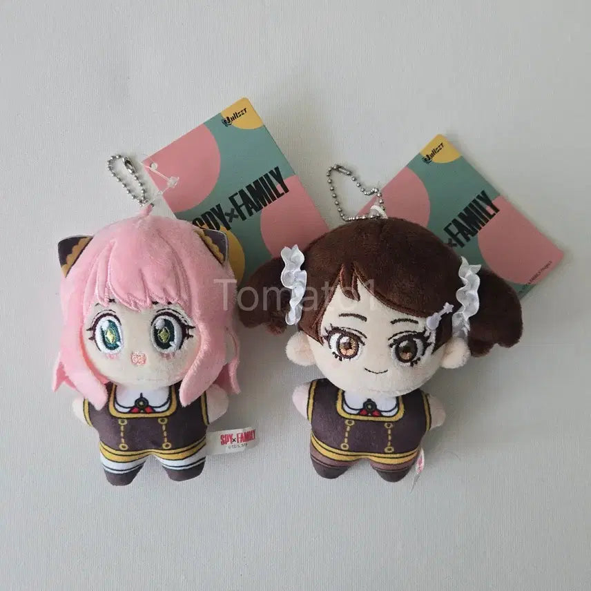 [BUNJANG] SPY x FAMILY Anya Forger &amp; Becky Blackbell Plush Keychain Set / 스파이 패밀리(SPYxFAMILY)_아냐포저, 베키블랙벨 인형키링