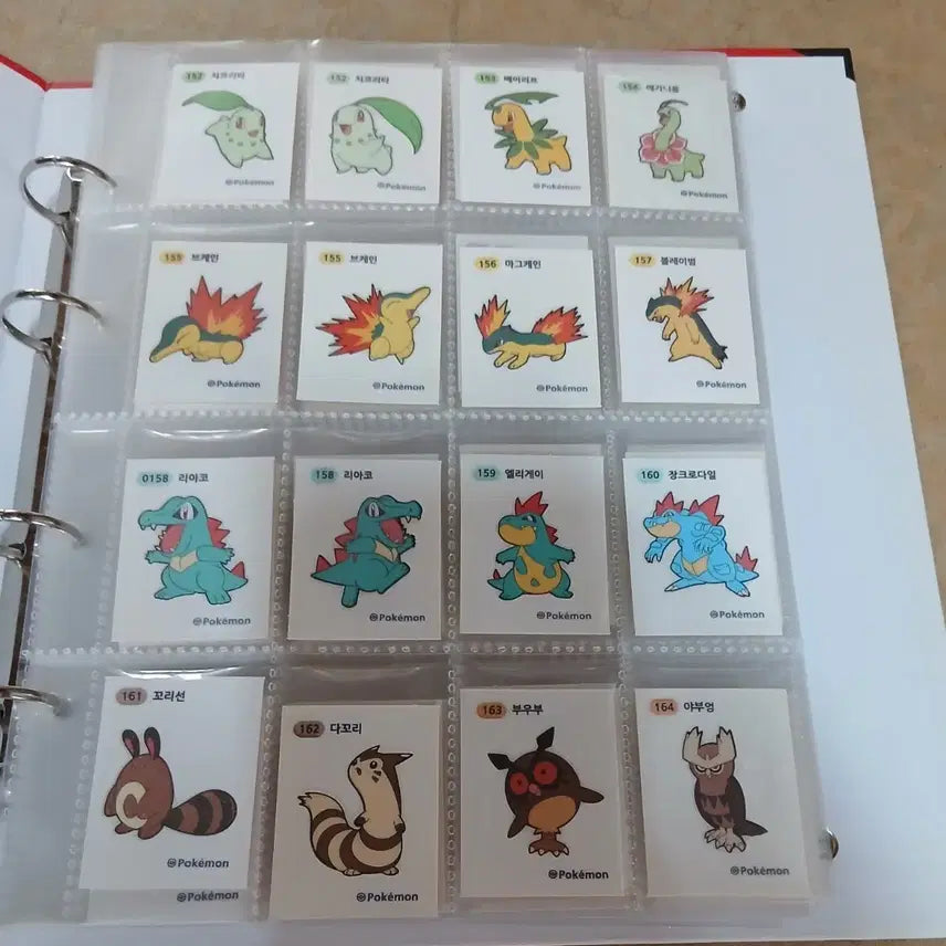 [BUNJANG] Pokemon Stickers 2nd Generation Full Set (116 Types) with Album and Extra Stickers / 포켓몬띠부씰 2세대 전종 116종 씰북 추가씰 포함