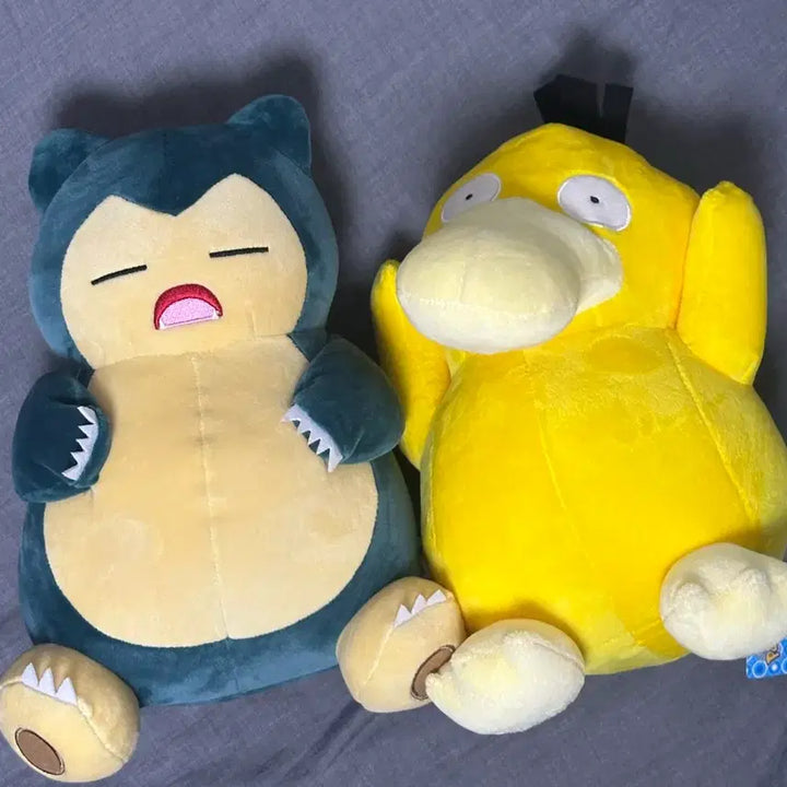 [BUNJANG] Snorlax &amp; Psyduck Plush Set / 잠만보 고라파덕 인형 새상품