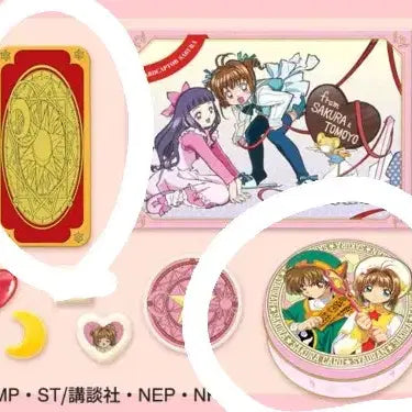 [BUNJANG] Cardcaptor Sakura Valentine Chocolate Tin Case Set / 일본한정) 카드캡터 체리 사쿠라 틴케이스 크로우카드 샤오랑 지팡이